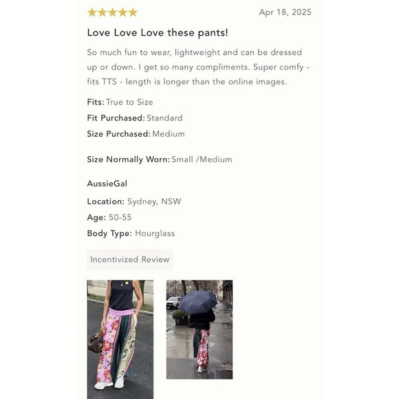 NWT Size XS - The Somerset Pull-On Pants: Printed Silky Edition (NWT US$128) - Picture 11 of 16